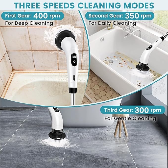 TurboScrub 9-Head Rechargeable Spin Brush