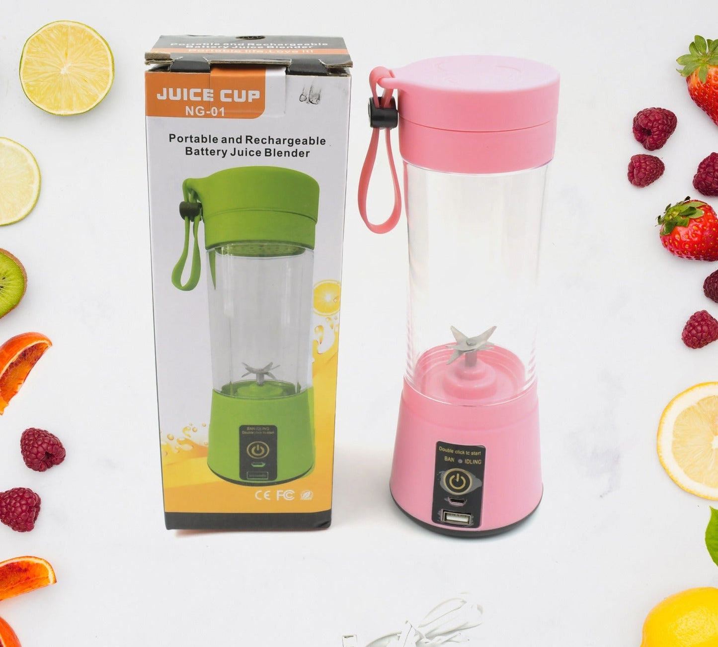 133 Portable Usb Electric Juicer - 6 Blades (Protein Shaker)