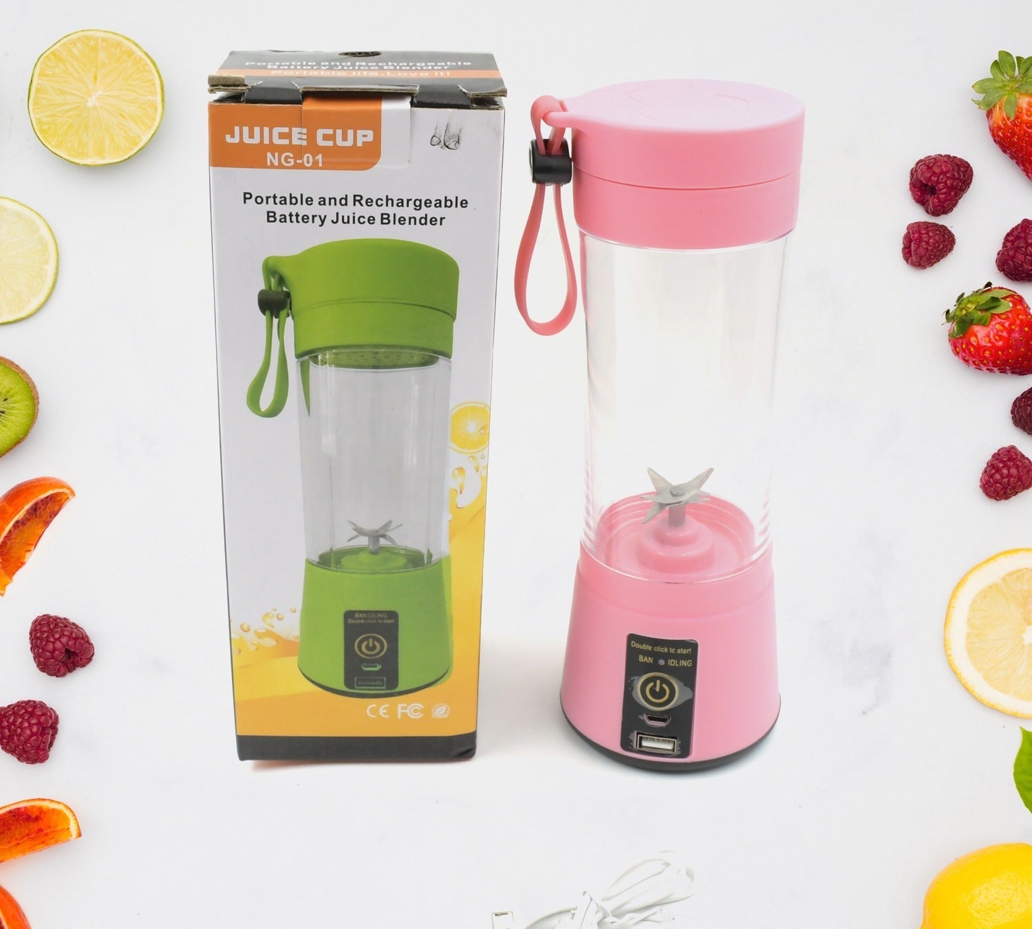 133 Portable Usb Electric Juicer - 6 Blades (Protein Shaker)